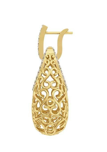Fancy Gold Filigree Earrings - Jewelslane
