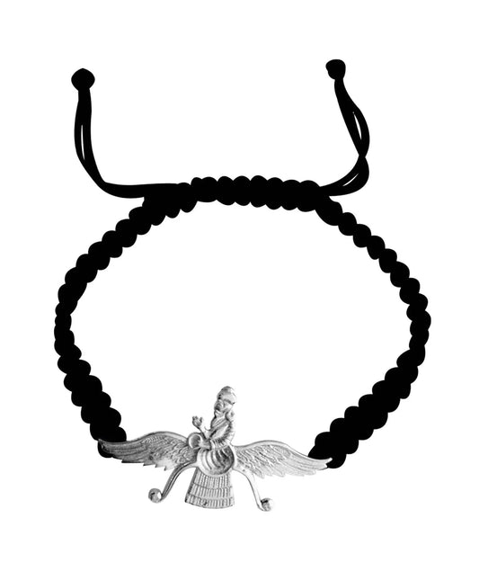 Faravahar In Silver Bracelet - Jewelslane