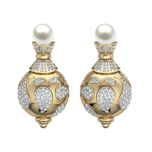 Fetching Pearl & Diamond Earrings - Jewelslane