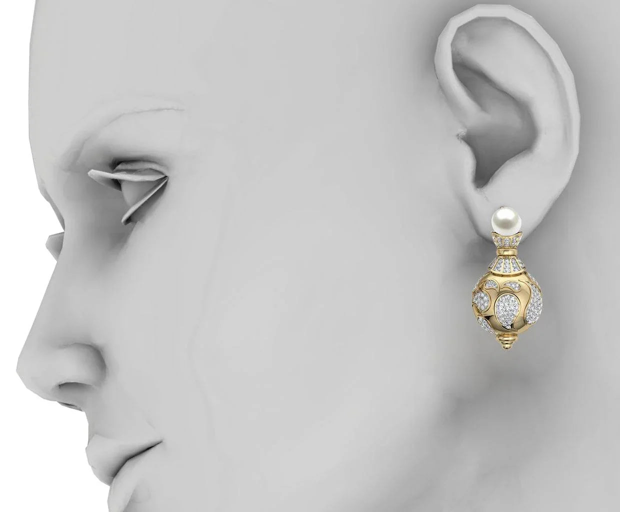 Fetching Pearl & Diamond Earrings - Jewelslane