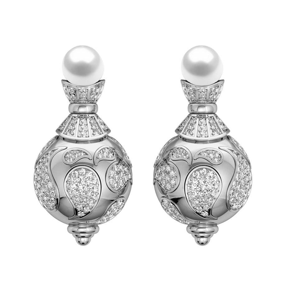 Fetching Pearl & Diamond Earrings - Jewelslane