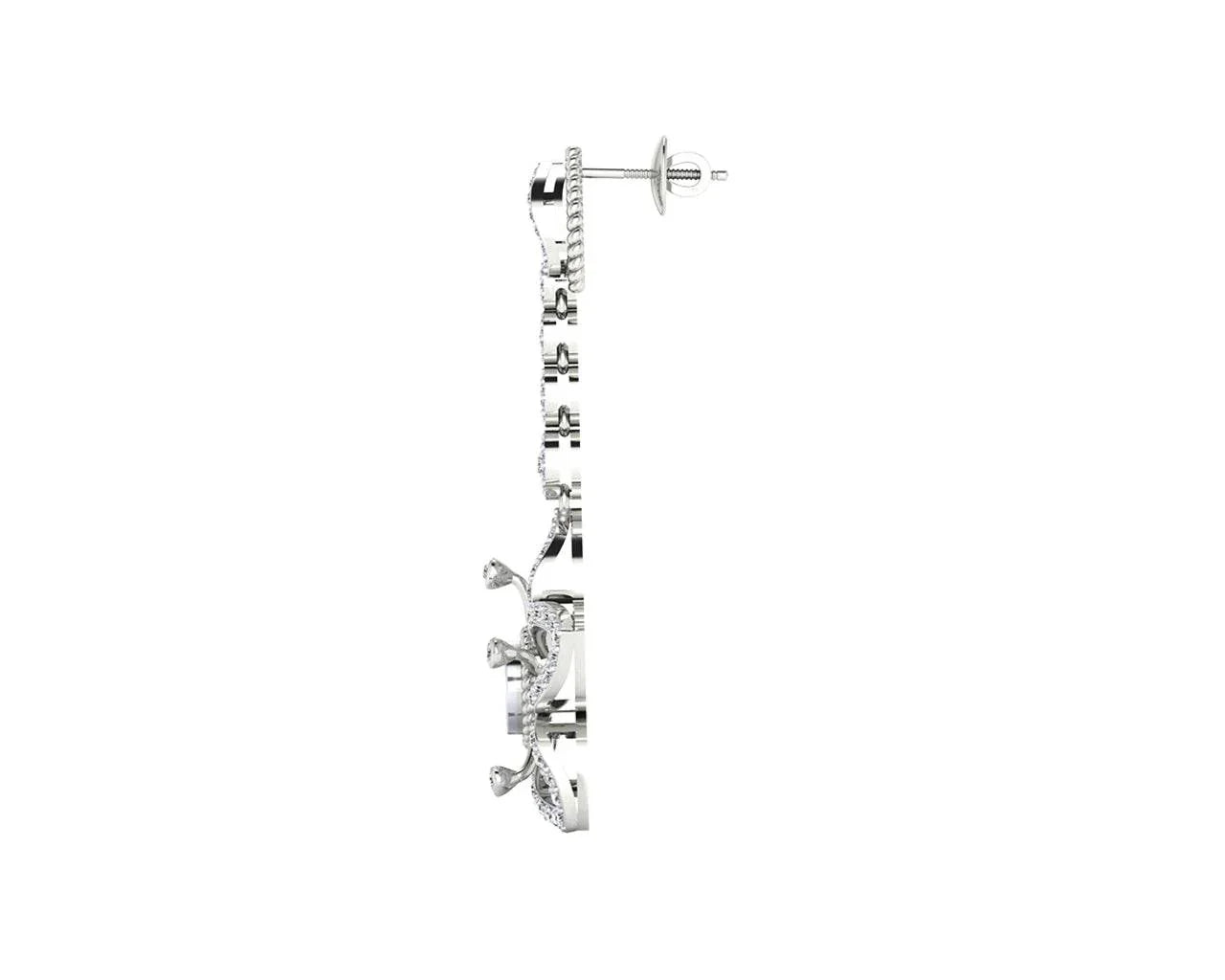 Florina Diamond Dangle drop earrings set in 18k gold - Jewelslane