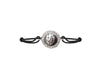 Ganesh Border Diamond Bracelet in Silver on nylon thread - Jewelslane