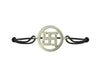 Swastika Diamond Bracelet in 925 Silver on Size Adjustable Nylon Thread - Jewelslane