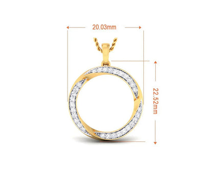 Genice Round Brilliant diamond Pendant in 18k gold - Jewelslane