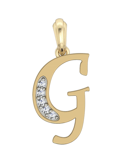 Gold Alphabet G charm - Jewelslane