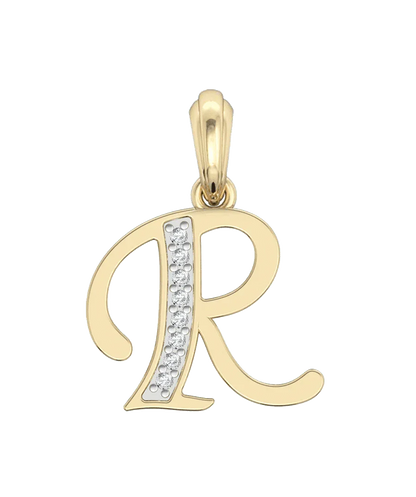 Gold Alphabet R charm - Jewelslane