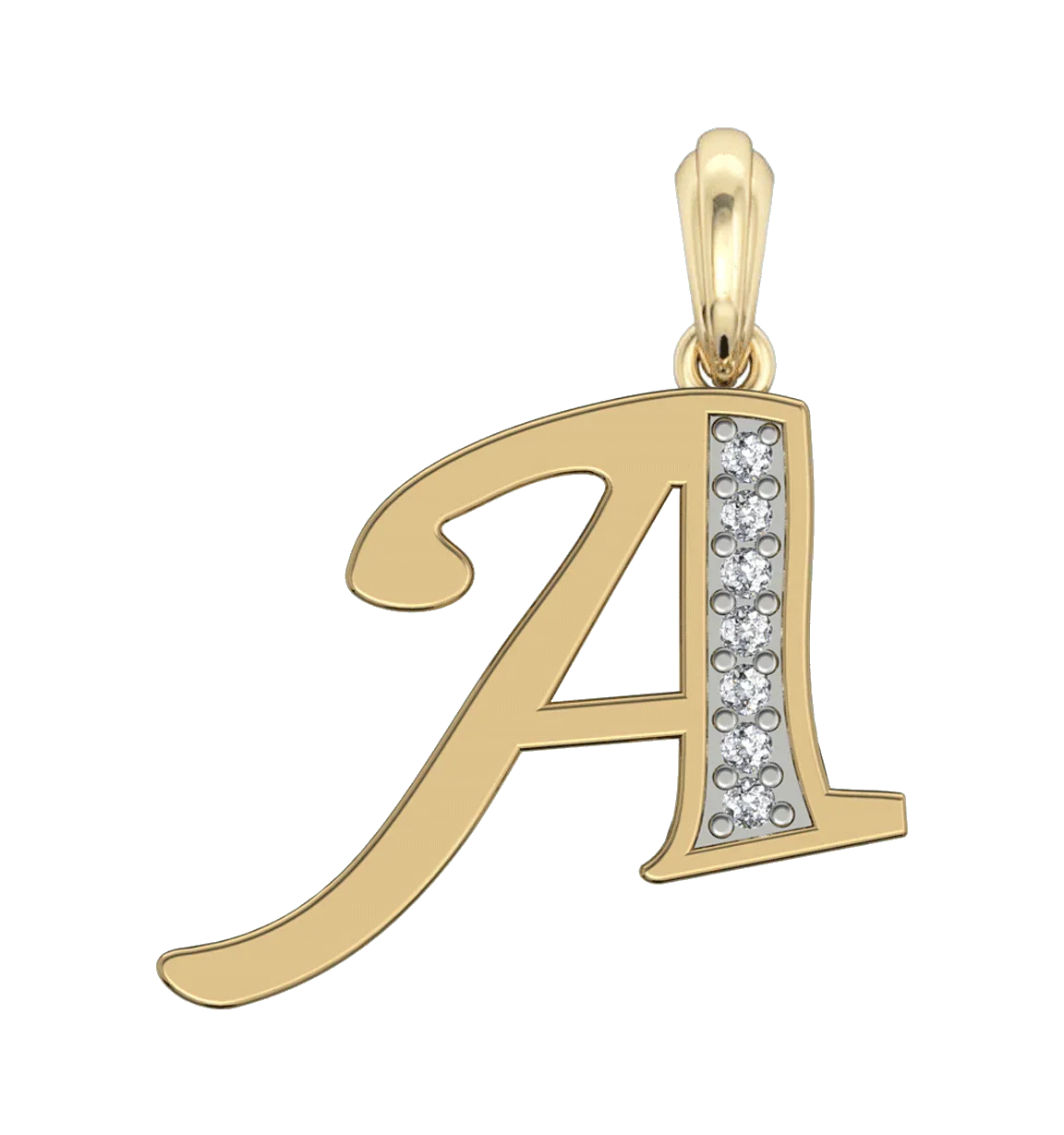 Gold Alphabet A charm - Jewelslane