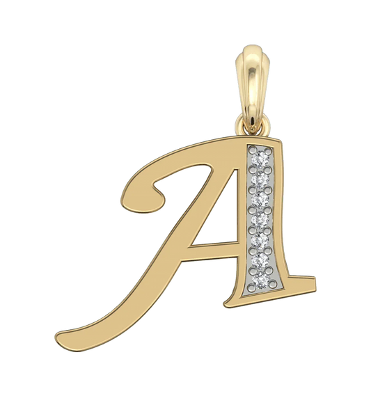 Gold Alphabet A charm - Jewelslane