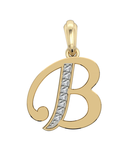 Gold Alphabet B charm - Jewelslane