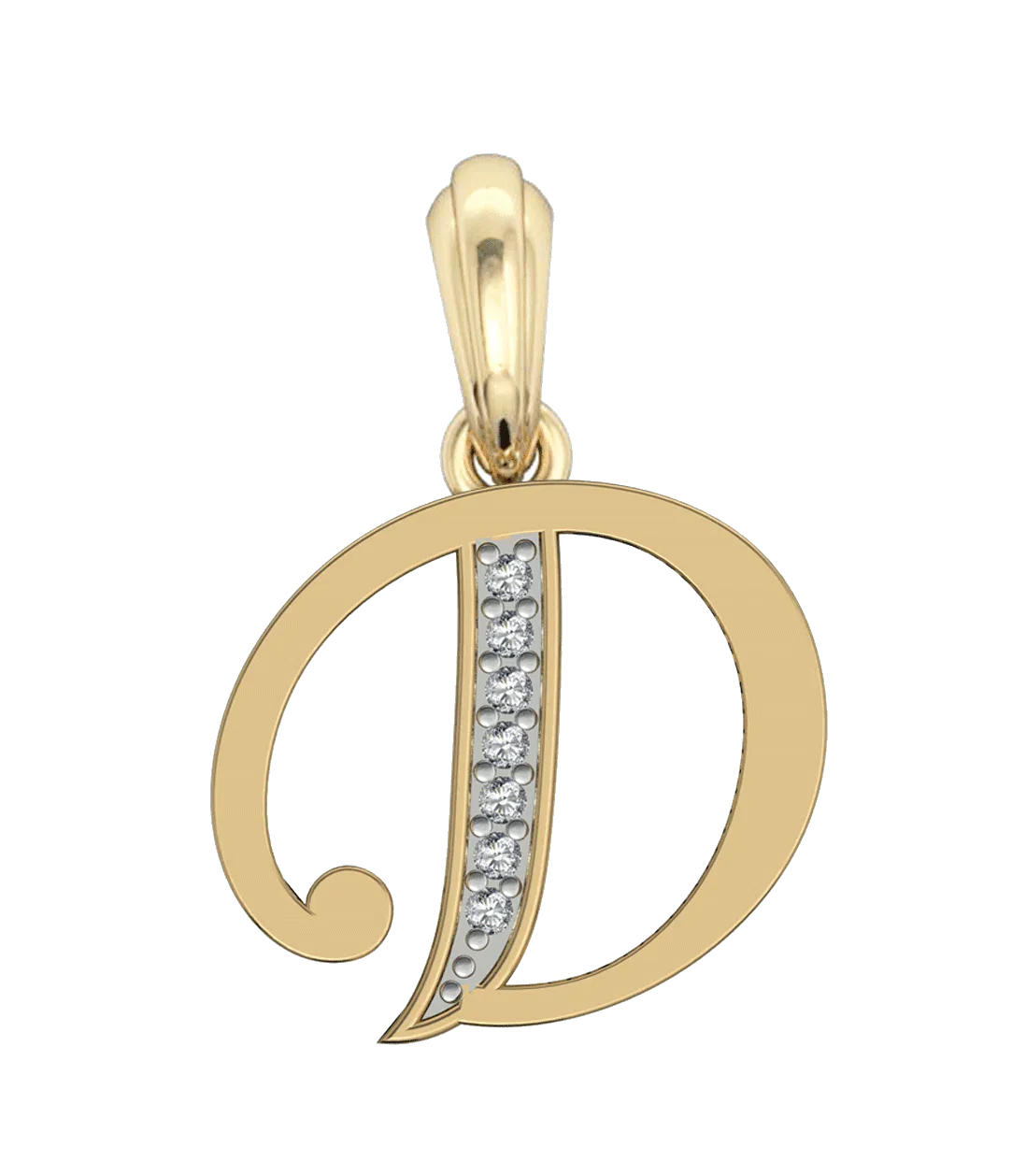 Gold Alphabet D charm - Jewelslane
