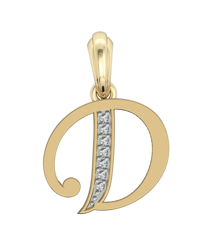 Gold Alphabet D charm - Jewelslane