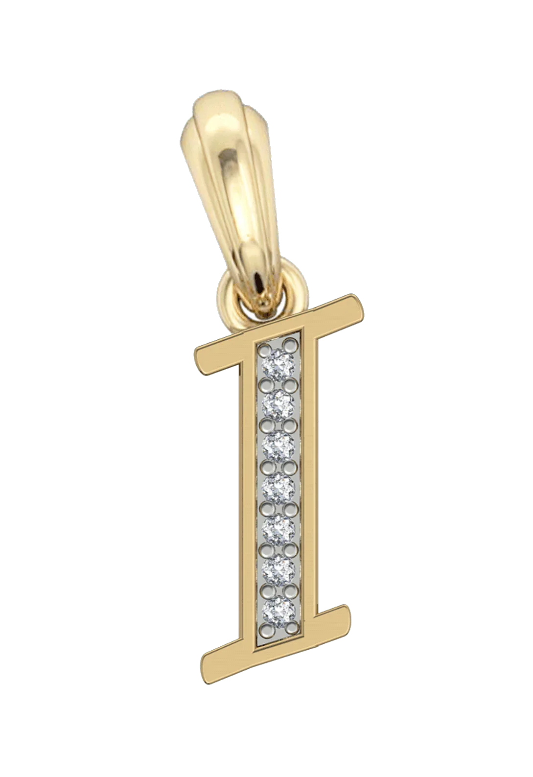 Gold Alphabet I charm - Jewelslane