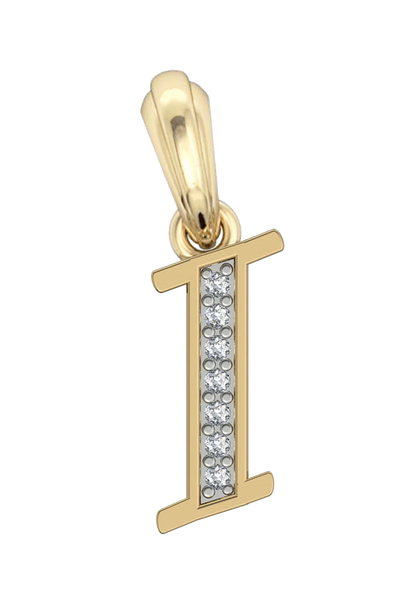 Gold Alphabet I charm - Jewelslane