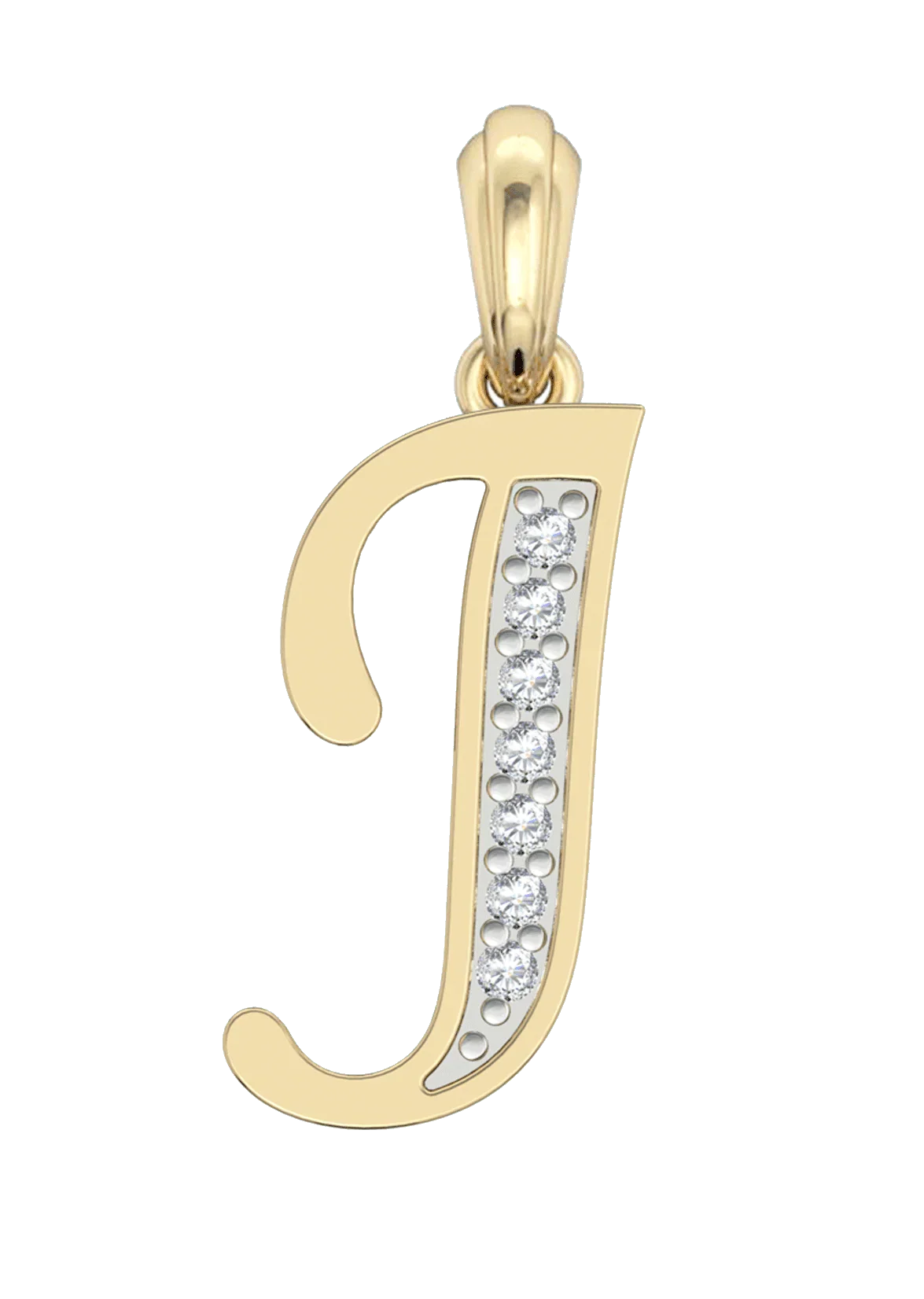 Gold Alphabet J charm - Jewelslane