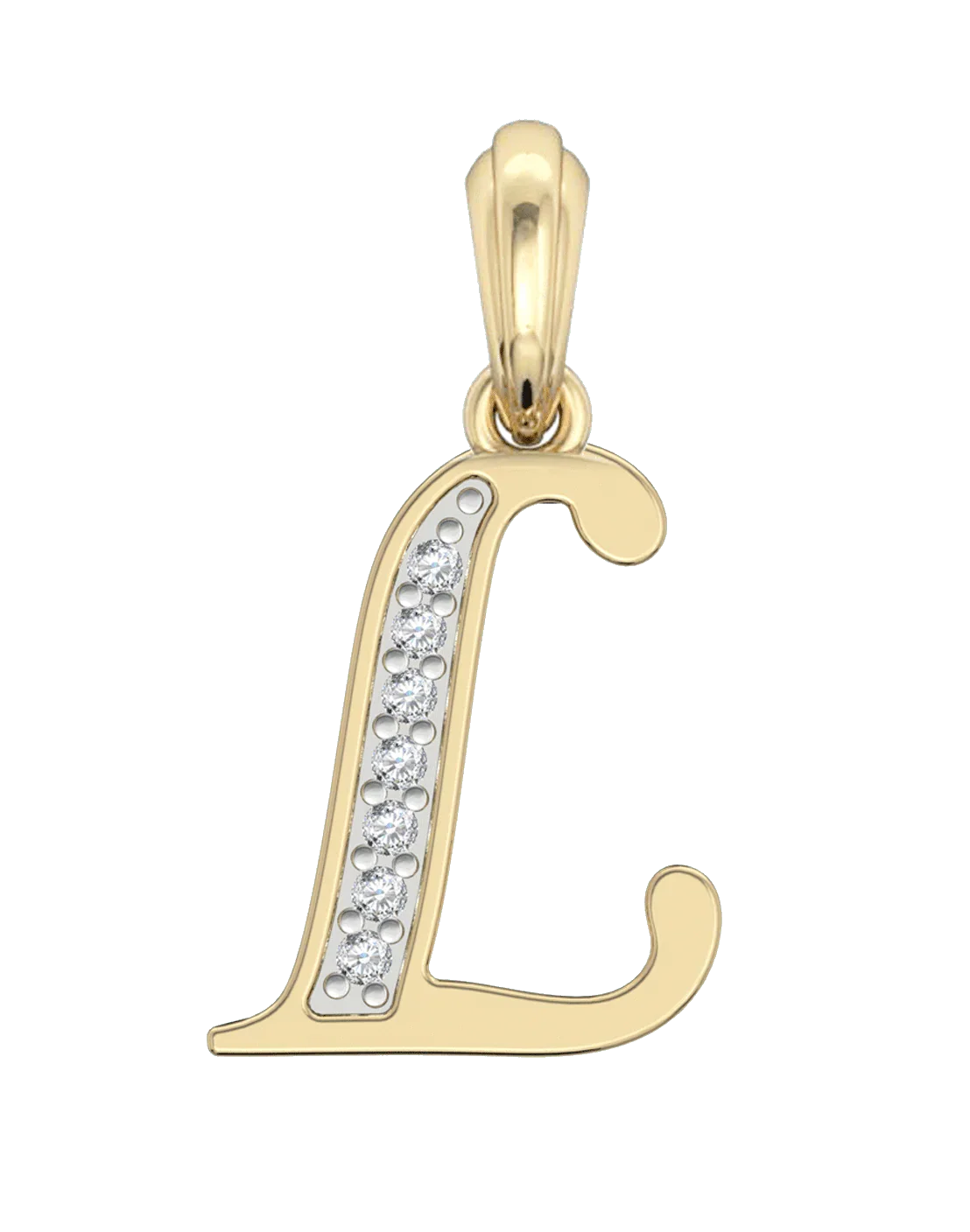 Gold Alphabet L charm - Jewelslane