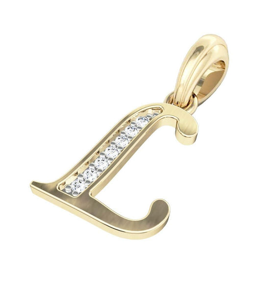 Gold Alphabet L charm - Jewelslane