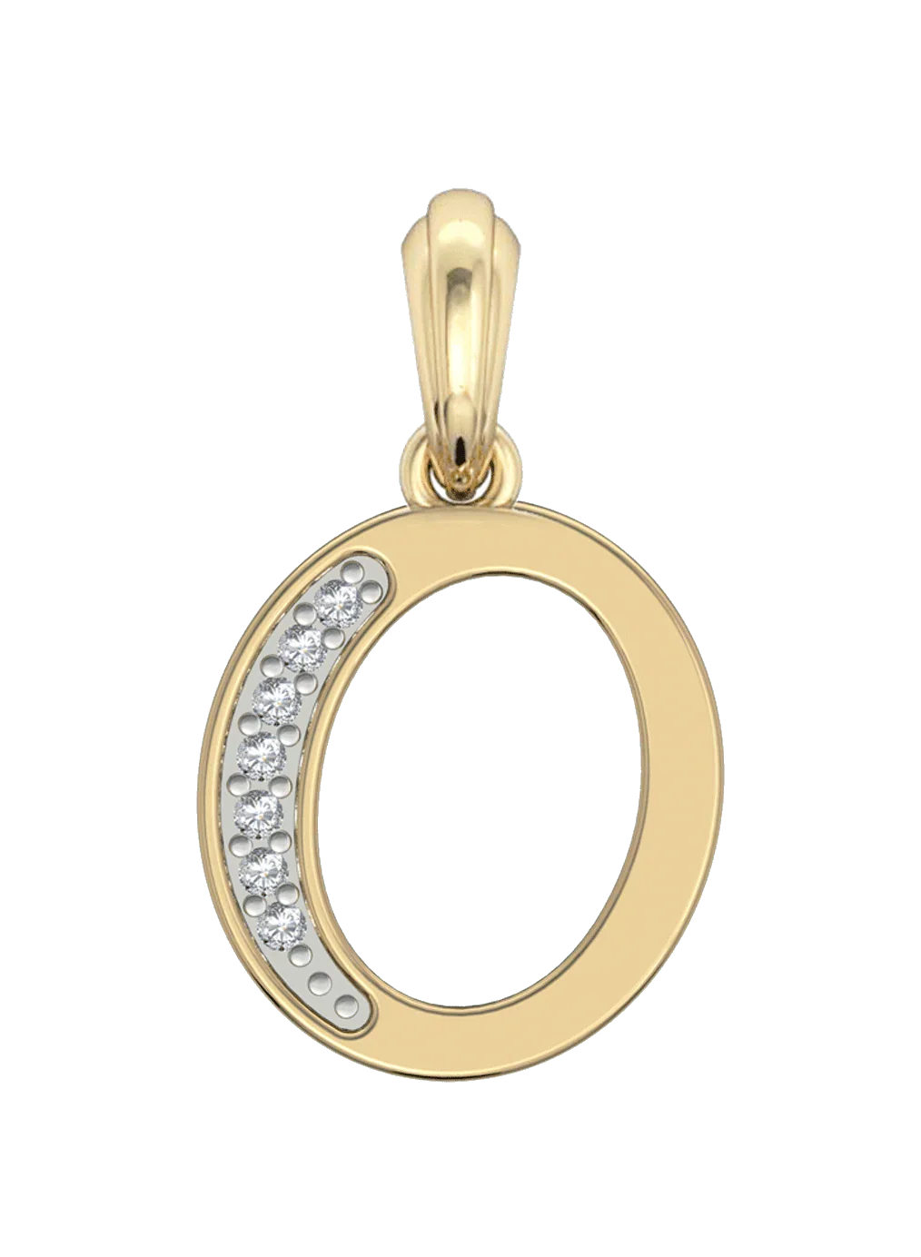 Gold Alphabet O charm - Jewelslane