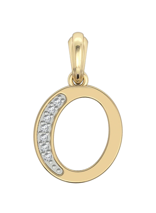 Gold Alphabet O charm - Jewelslane
