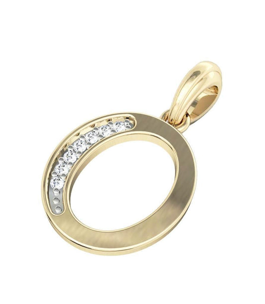 Gold Alphabet O charm - Jewelslane