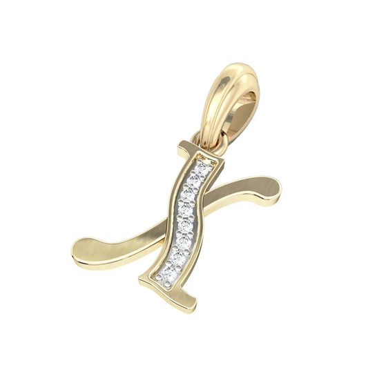 Gold Alphabet X charm - Jewelslane