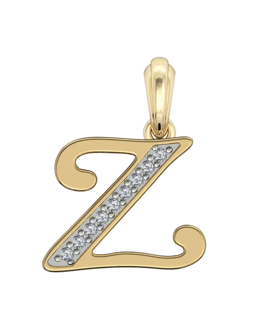 Gold Alphabet Z charm - Jewelslane