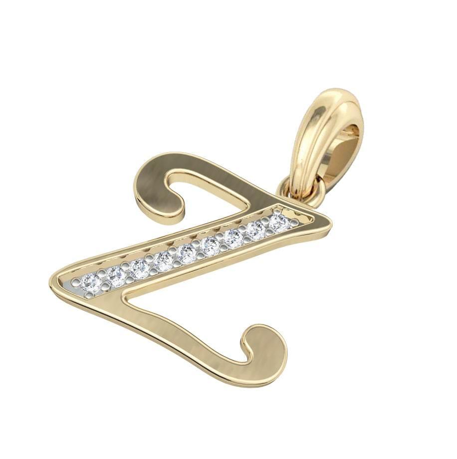 Gold Alphabet Z charm - Jewelslane