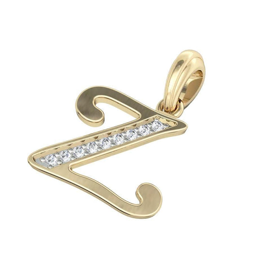 Gold Alphabet Z charm - Jewelslane