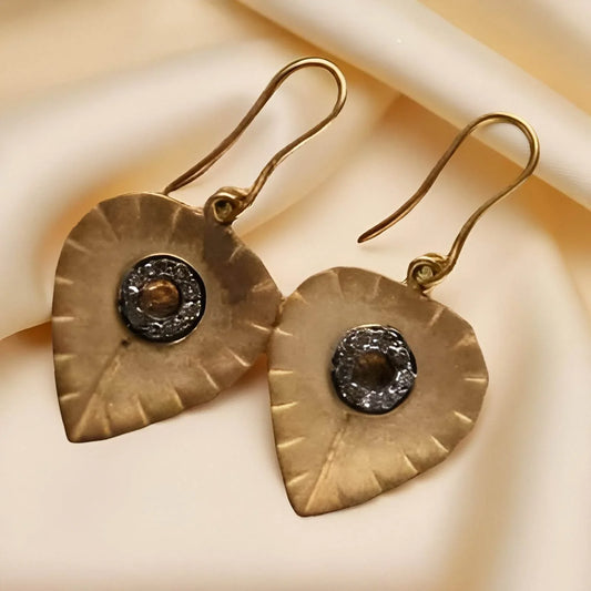 Gold Earring with Diamond - Jewelslane
