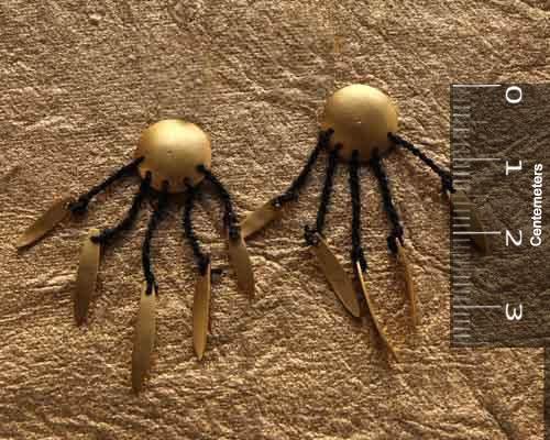 Gold Earrings with Brushed Look - Jewelslane