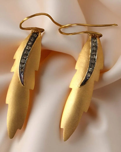 Gold Earrings with Diamonds - Jewelslane
