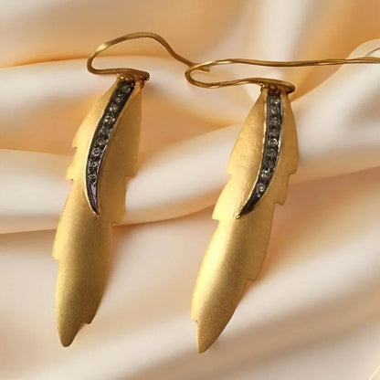Gold Earrings with Diamonds - Jewelslane