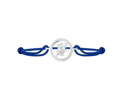 Hanuman Single Diamond Bracelet in Silver - Jewelslane