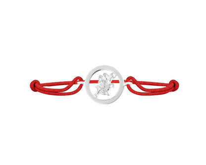 Hanuman Single Diamond Bracelet in Silver - Jewelslane