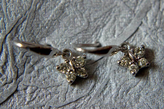Diamond Butterflies Earring in White Gold - Jewelslane