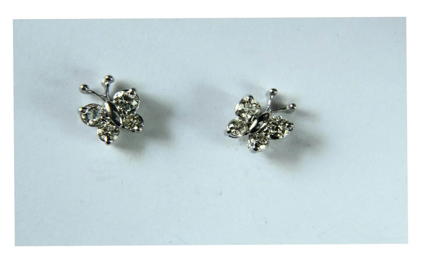 Diamond Butterfly Earring with Diamonds in White Gold - Jewelslane
