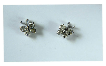 Diamond Butterfly Earring with Diamonds in White Gold - Jewelslane
