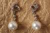 Pearl Drop Earrings in White Gold - Jewelslane
