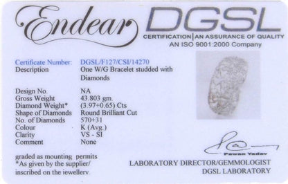 Diamond Bangle in 18k White Gold - Jewelslane