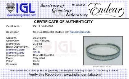 Diamond Bangle in 14k White Gold - Jewelslane