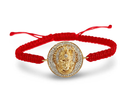 Stunning Hanuman Bracelet in Gold with Diamonds - Jewelslane
