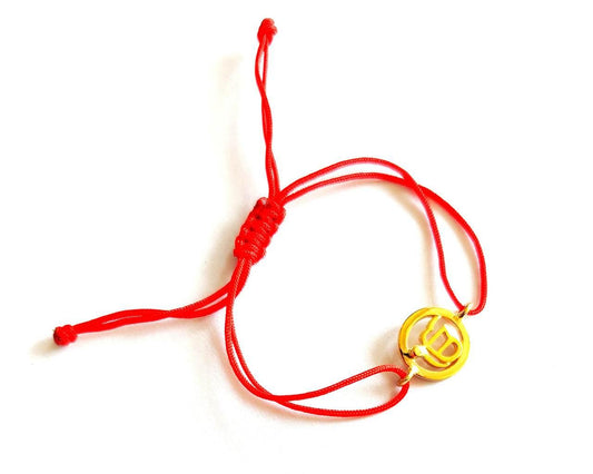 Gold Plated Auspicious Ik Onkaar Bracelet For Girls And Boys - Jewelslane