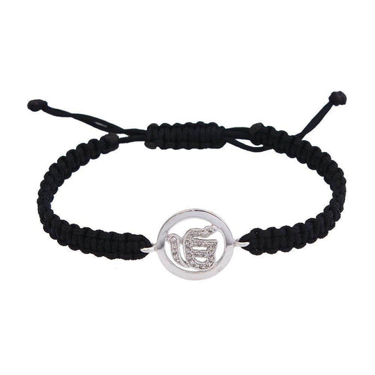 Ik Onkaar Inside Diamond in Silver 18MM - Jewelslane