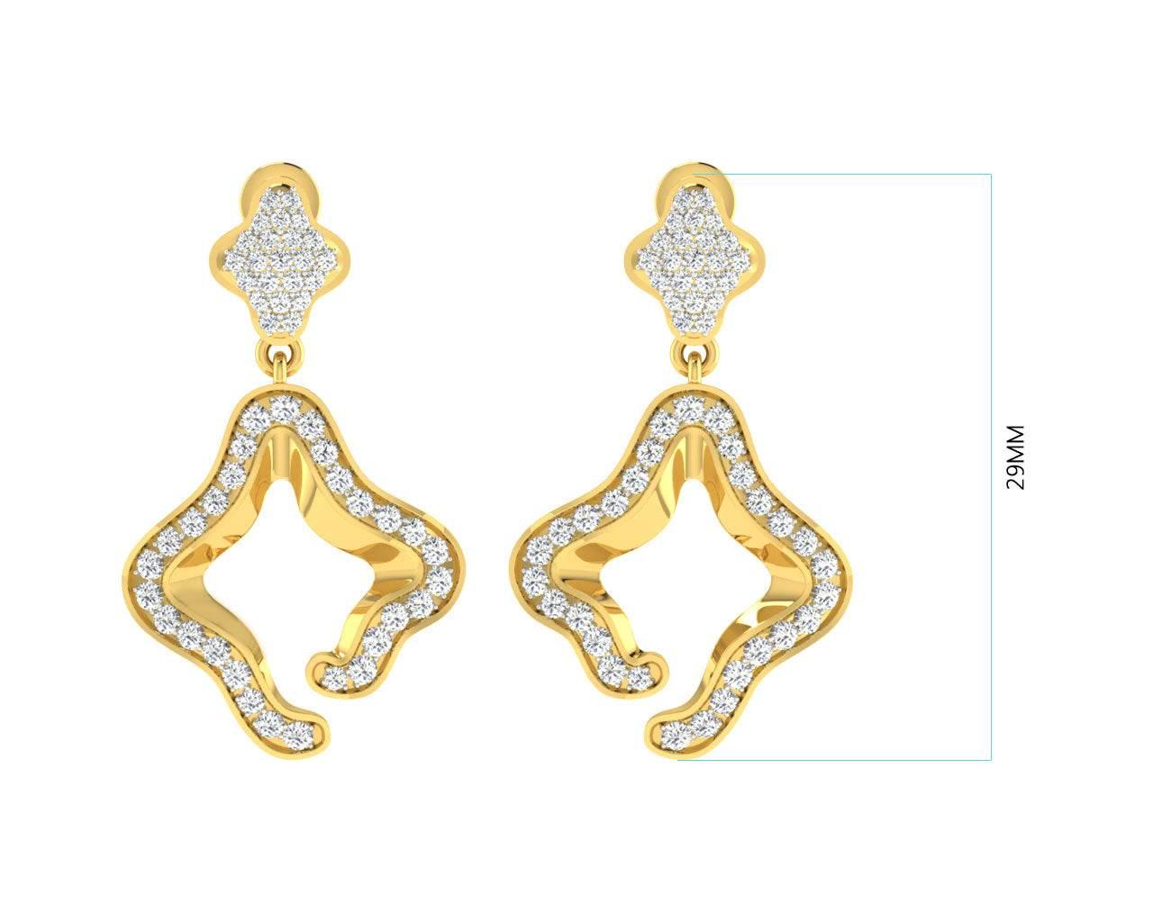 Ilsa Diamond Earrings & Pendant Set - Jewelslane