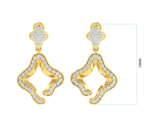 Ilsa Diamond Earrings & Pendant Set - Jewelslane