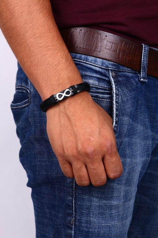 Infinity Leather Bracelet - Jewelslane