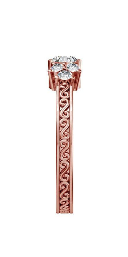 Intricate Solitaire Diamond Ring - Jewelslane