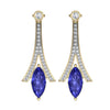 Iolite with Diamond Earrings - Jewelslane