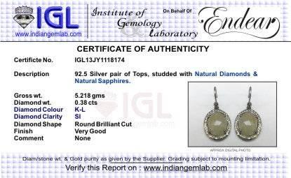 Victorian Multi Sapphire & Diamond Earring - Jewelslane