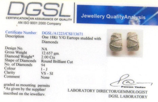 Diamond Half Bali Earring - Jewelslane